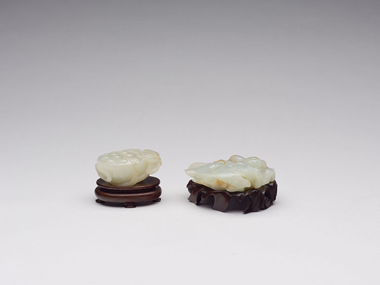 Two Chinese White Jade Fruit Form Carvings, 19th Century by  Chinese Art