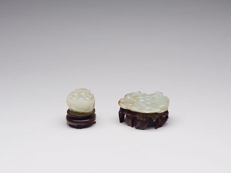 Two Chinese White Jade Fruit Form Carvings, 19th Century by  Chinese Art