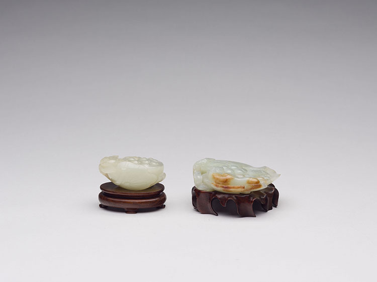 Two Chinese White Jade Fruit Form Carvings, 19th Century by  Chinese Art