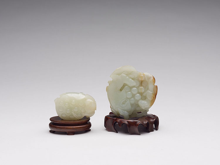 Two Chinese White Jade Fruit Form Carvings, 19th Century by  Chinese Art