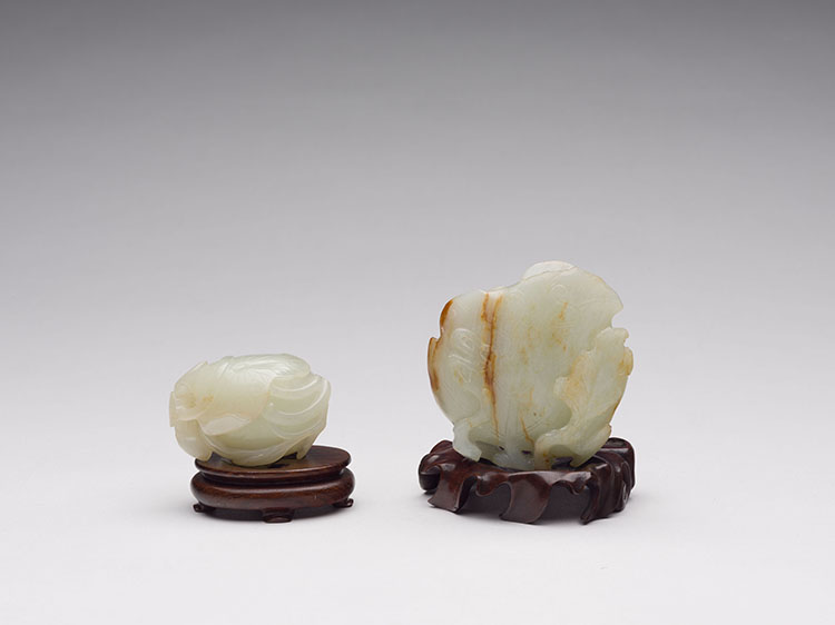 Two Chinese White Jade Fruit Form Carvings, 19th Century by  Chinese Art