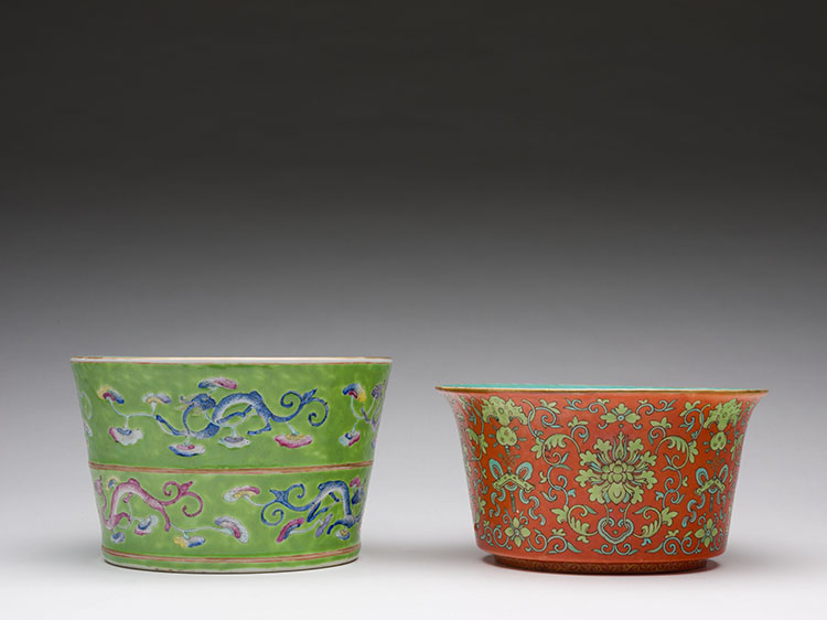 	Two Chinese Famille Rose Storage Vessels, Daoguang Mark, 19th Century by  Chinese Art