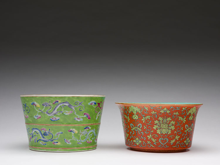 	Two Chinese Famille Rose Storage Vessels, Daoguang Mark, 19th Century by  Chinese Art