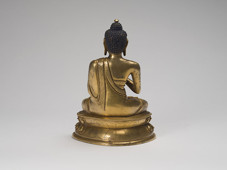 An Impressive Sino-Tibetan Gilt Bronze Seated Figure of Buddha Shakyamuni, 18th Century by  Chinese Art