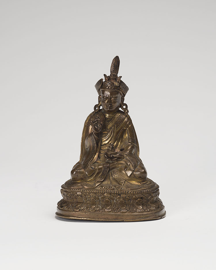 A Tibetan Bronze Seated Figure of Padmasambhava, 17th/18th Century by Tibetan Art