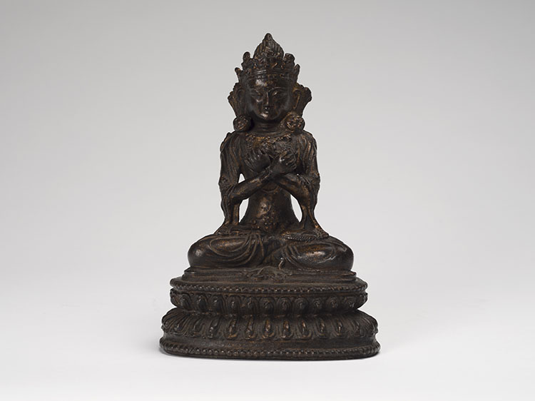 A Chinese Gilt Lacquered Bronze Seated Figure of Vajradhara, Ming Dynasty, 15th/16th Century by  Chinese Art