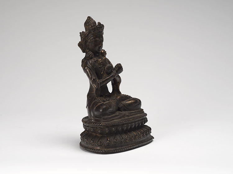 A Chinese Gilt Lacquered Bronze Seated Figure of Vajradhara, Ming Dynasty, 15th/16th Century by  Chinese Art