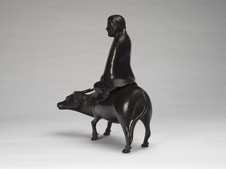 A Japanese Bronze 'Traveler and Ox' Censer, Meiji Period, 19th Century by  Japanese Art