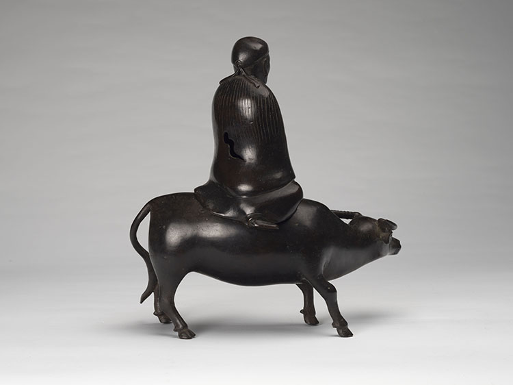 A Japanese Bronze 'Traveler and Ox' Censer, Meiji Period, 19th Century by  Japanese Art