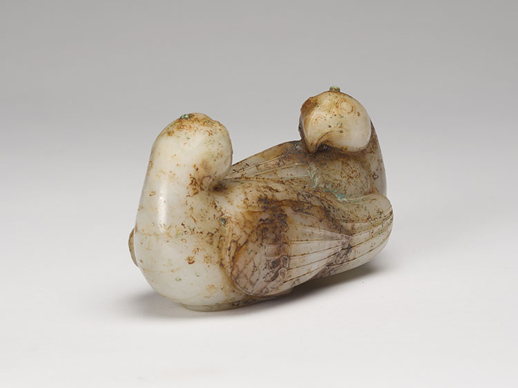 A Large Chinese White and Russet Jade Double Quail, Late Qing Dynasty by  Chinese Art