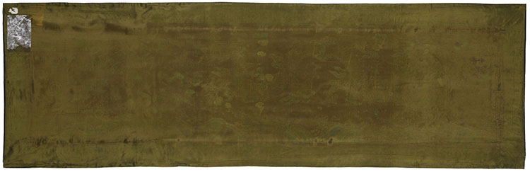 A Chinese Apricot Silk Ground 'Dragon' Altar Panel, 18th Century by  Chinese Art