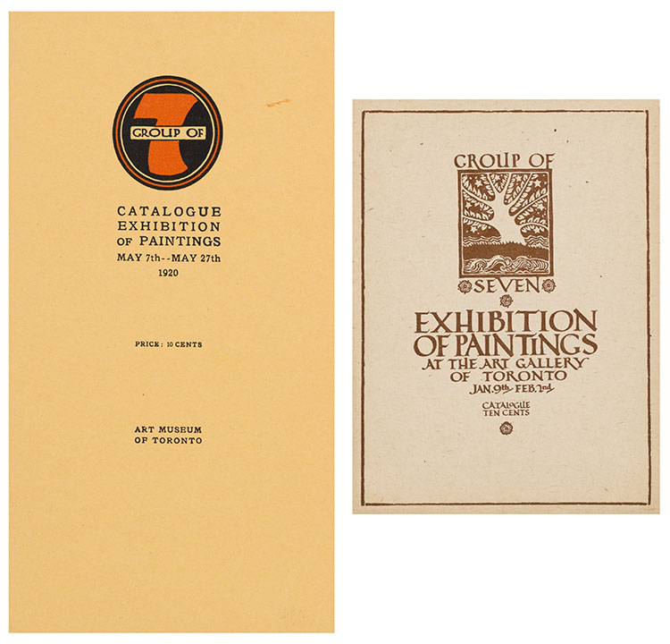 Two First Edition Group of Seven Exhibition Catalogues by  Group of Seven