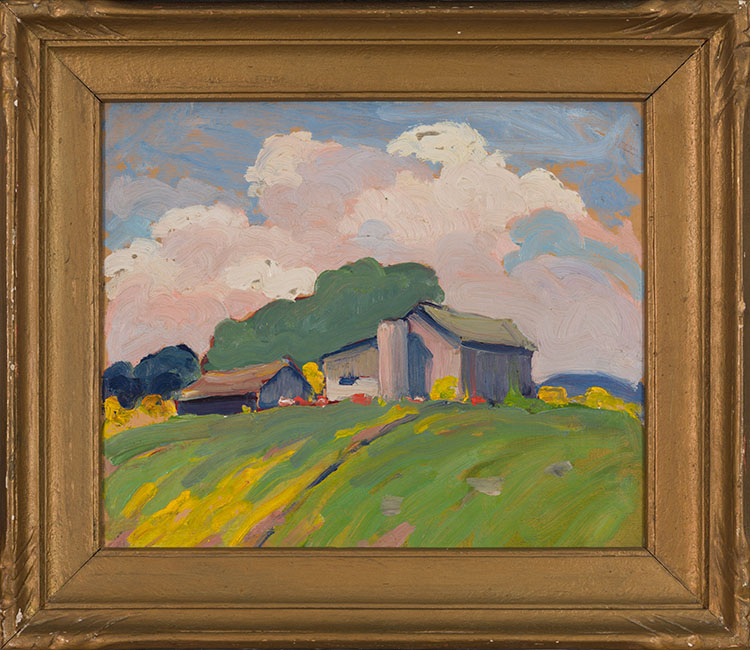 Farmhouse on a Hill by John William (J.W.) Beatty
