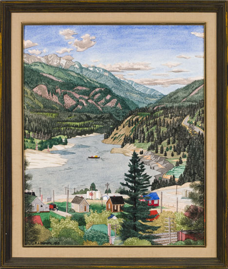 Fraser River near Lytton, BC by Edward John (E.J.) Hughes