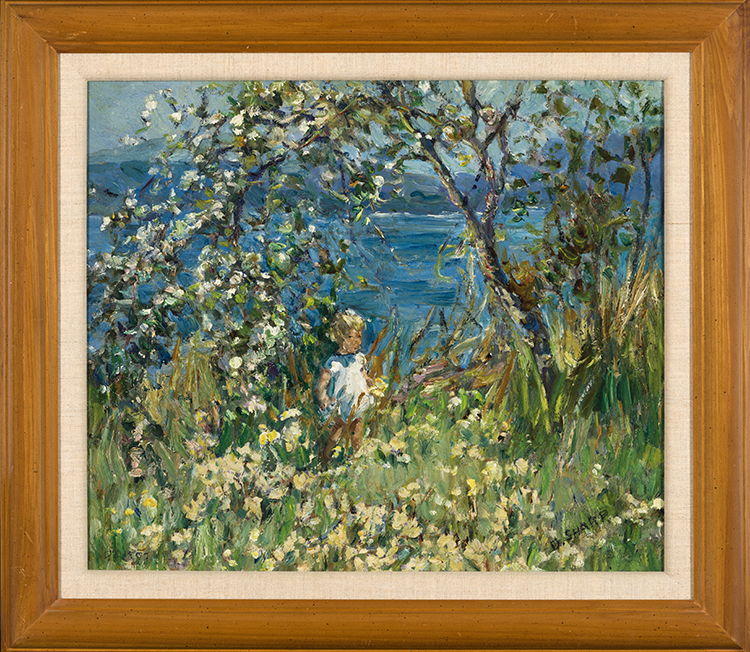 Seaside Meadow / Children by the Sea (verso) by Dorothea Sharp