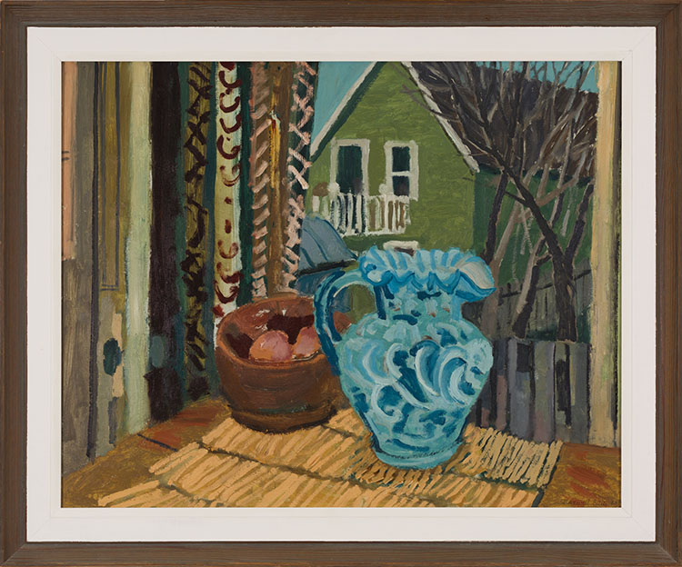 Still Life in Window with Blue Jug par Maxwell Bennett Bates