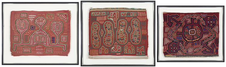 Six Mola Tapestries by South American Indigenous