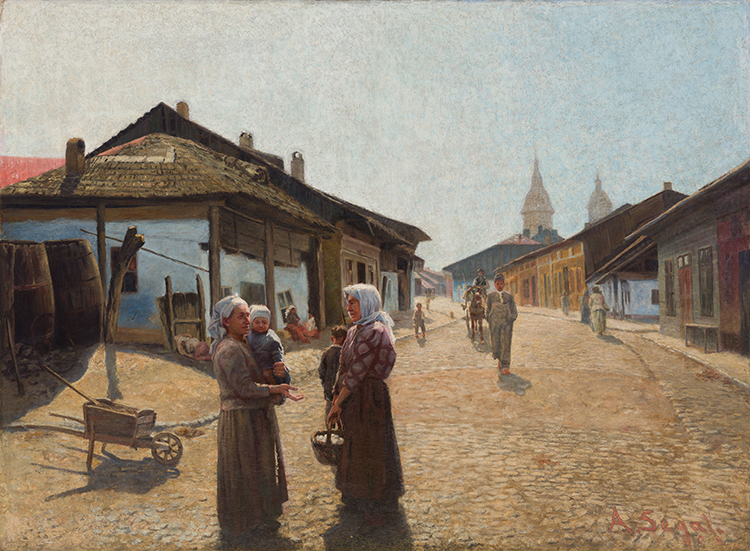 Village Scene par Arthur Segal