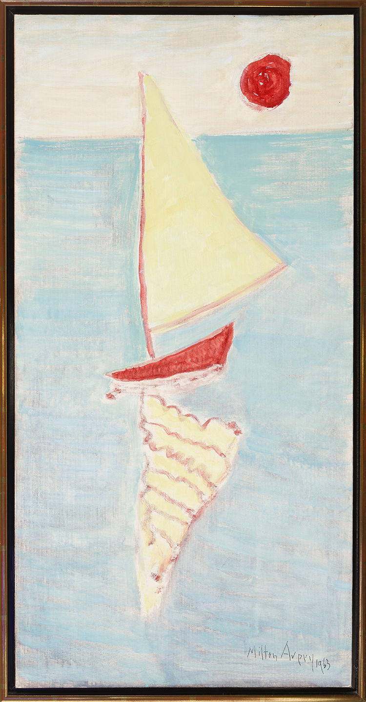 Sail in Sunset Sky by Milton Avery