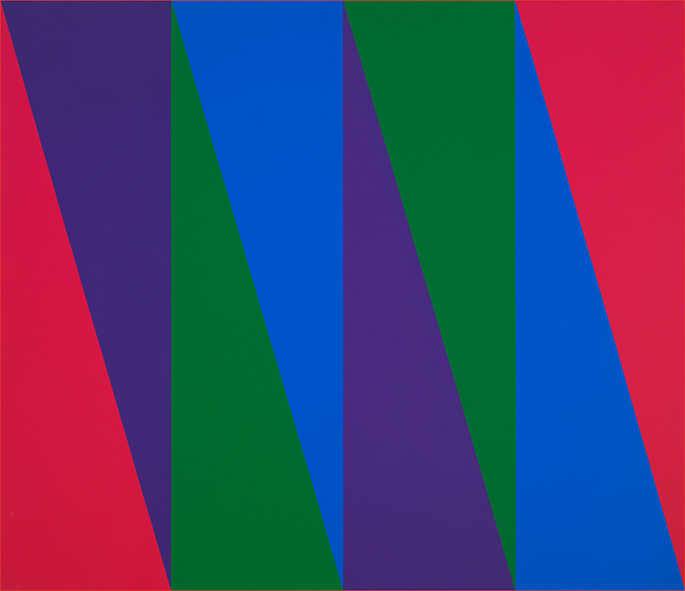 Triangle vert-mauve by Guido Molinari
