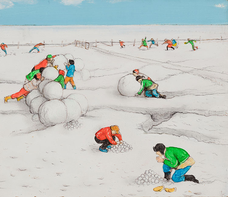 Snowball Weather by William Kurelek