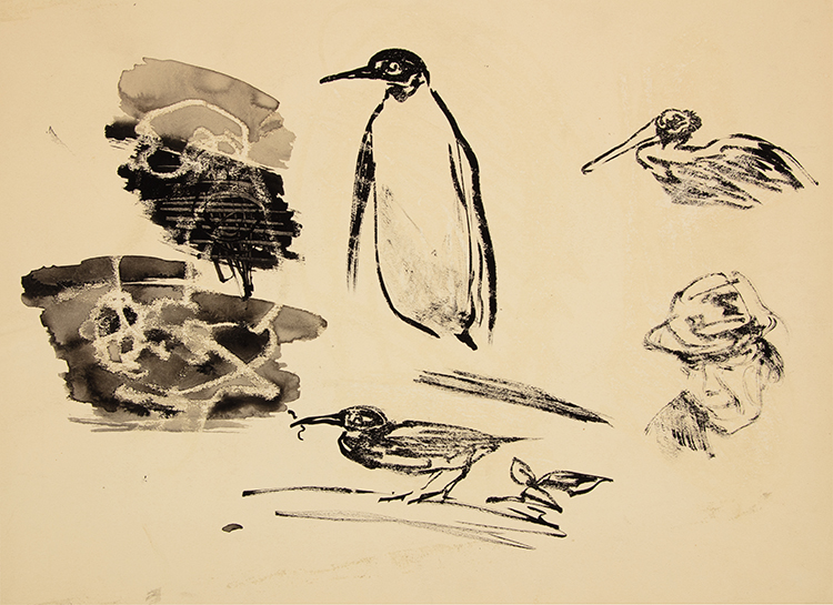 Sketch of Birds by Arthur Lismer