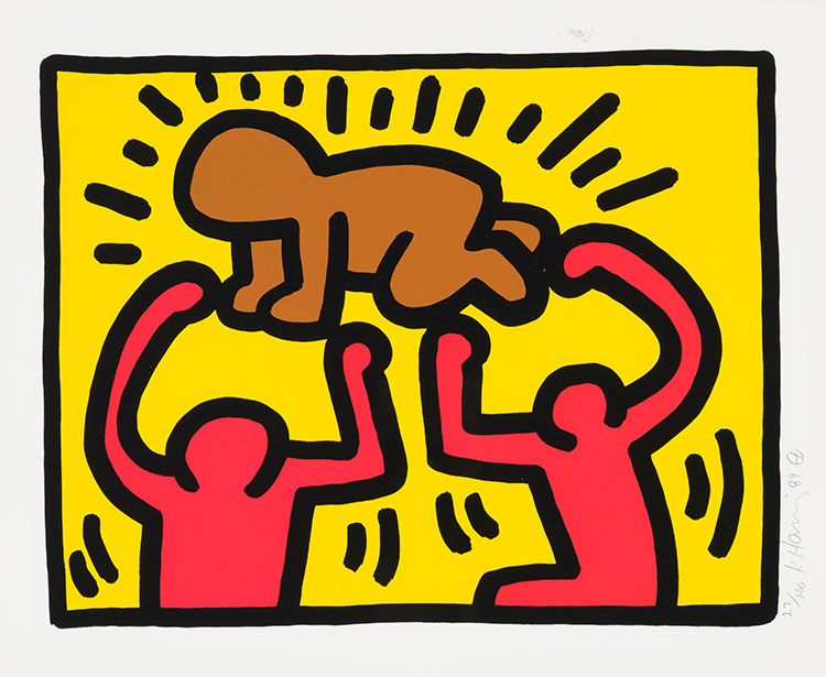 Untitled (Plate 4 from Pop Shop IV) by Keith Haring