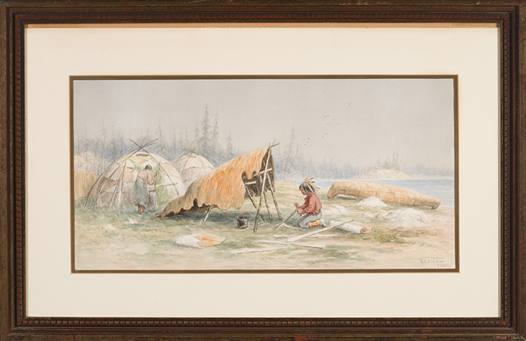 Encampment by a River by Frederick Arthur Verner