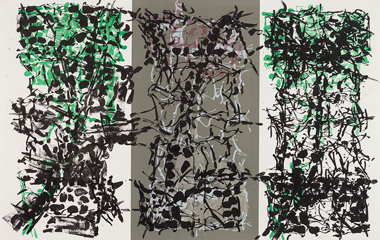 Triptyque gris par Jean Paul Riopelle