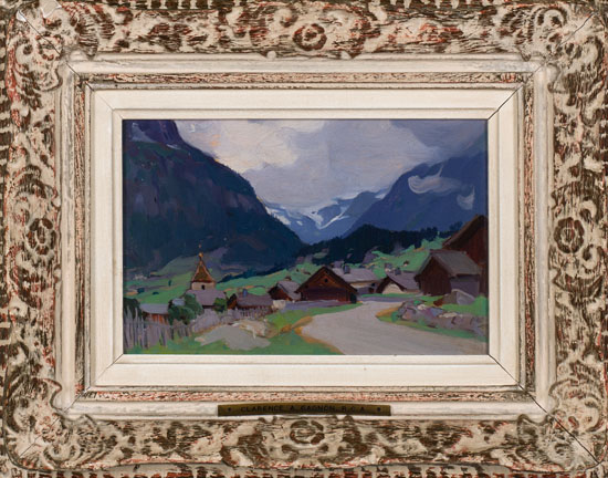 Village de Vallorcine (Haute-Savoie) France by Clarence Alphonse Gagnon