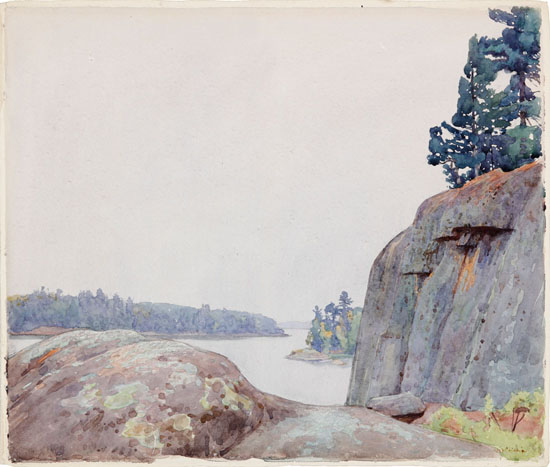 Cliff Landscape by Walter Joseph (W.J.) Phillips