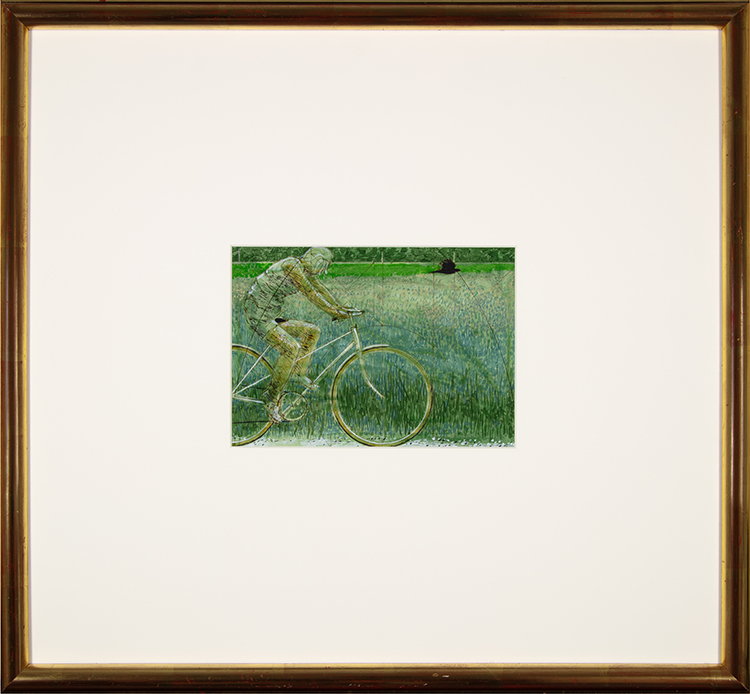 Study for Cyclist and Crow par Alexander Colville