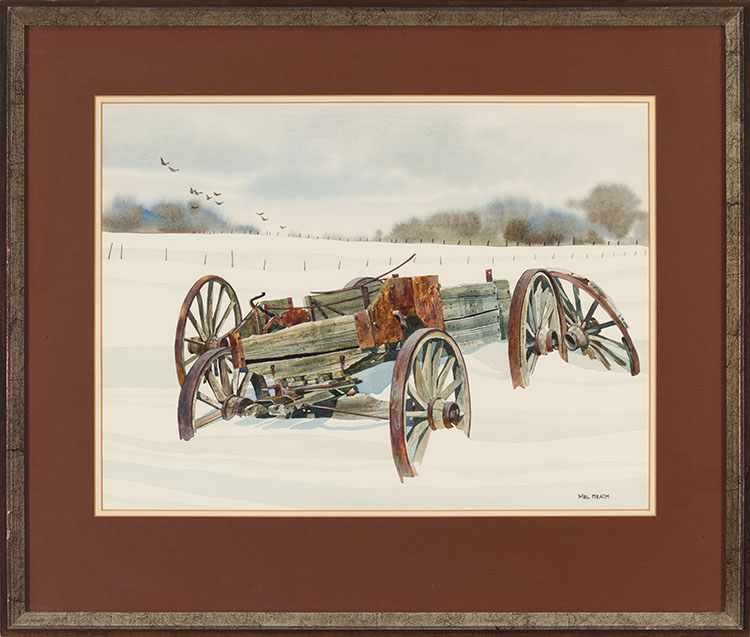 Wagon in Snow par Melvin George Heath