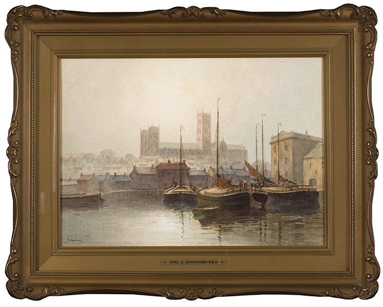 Brayford Pool and Lincoln Cathedral par Charles E. Hannaford