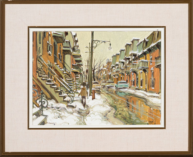 Une rue de l'Est de Montréal by John Geoffrey Caruthers Little