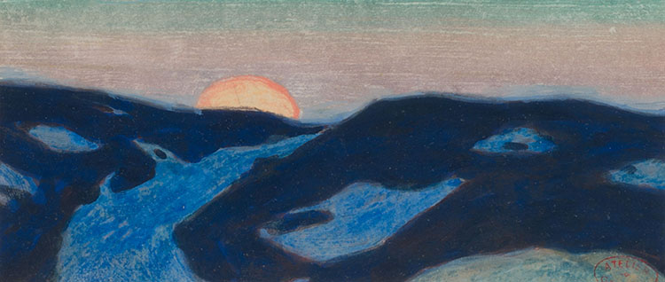 Moonrise, Baie St. Paul by Clarence Alphonse Gagnon