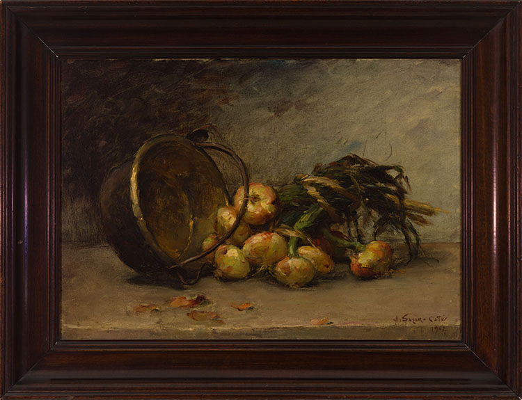 Oignons, nature morte also known as Oignons et cuivre par Marc-Aurèle de Foy Suzor-Coté