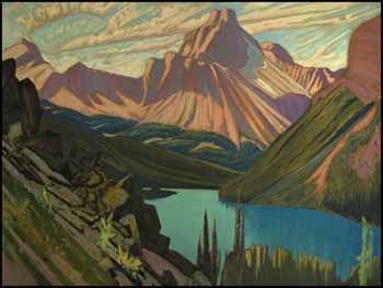 Lake O'Hara and Cathedral Mountain, Rockies by James Edward Hervey (J.E.H.) MacDonald sold for $977,500