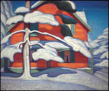 Pine Tree and Red House, Winter, City Painting II by Lawren Stewart Harris sold for $2,875,000
