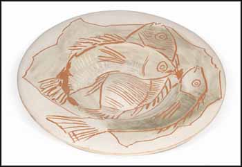 Trois poissons sur fond gris (A.R. 396) by Pablo Picasso sold for $20,060